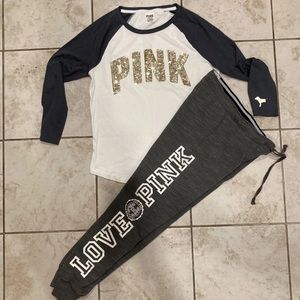 VS Pink Jogger Set
